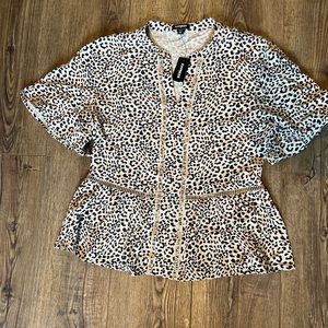 Express Juniors Short Sleeved Blouse